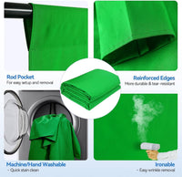 Green Screen Backdrop Kit, 8.5X10Ft Stand with 10X12Ft Backdrop