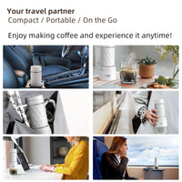Portable Coffee Maker Espresso Machine Hand Press Capsule Ground Coffee Brewer Portable for Travel and Picnic