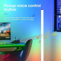 Smart LED Floor Lamp - APP & Remote Control, Music Sync, Dynamic Scene Modes, Timer, Adjustable Brightness, Usb-Powered Ambient Light, Aesthetic Home Decor for Bedroom, Man Cave Gadgets, Bedroom Items (Ages 12+, Pack of 1/2)
