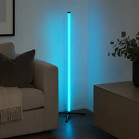 Smart LED Floor Lamp - APP & Remote Control, Music Sync, Dynamic Scene Modes, Timer, Adjustable Brightness, Usb-Powered Ambient Light, Aesthetic Home Decor for Bedroom, Man Cave Gadgets, Bedroom Items (Ages 12+, Pack of 1/2)