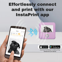CTP500 Wireless Mini Portable Inkless Thermal Printer & Label Maker + Paper, Android & Ios (Purple)