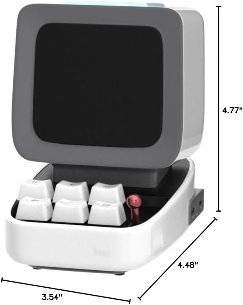 Ditoo Retro Pixel Art 15W Bluetooth Speaker,Cute Speaker with Alarm,White Noise & Mini Games,Iconic Desk Setup Speaker with 16X16 LED App Controlled Front Screen,Gifts for Anyone (White)