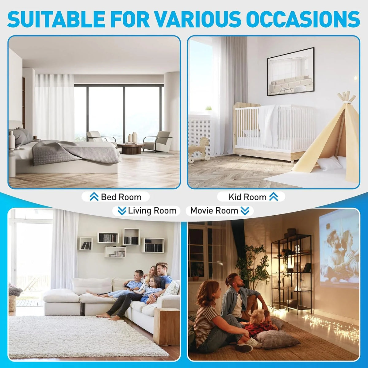 Smart Electric Curtains Track, Ceiling Curtains Track Adjustable Retractable Motorized Curtain Rod from 94 to 177 Inches, Automatic Curtain Opener, Work with Alexa/Google Home/Tuya Voice Control