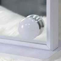 Vanity Mirror with Lights,Lighted Makeup Mirror with Lights and Magnification Mirror Tabletop Mirror or Wall Mounted Mirror (White)