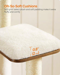 Cat Tree, 64.6-Inch Multi-Level Tower with 5 Scratching Posts